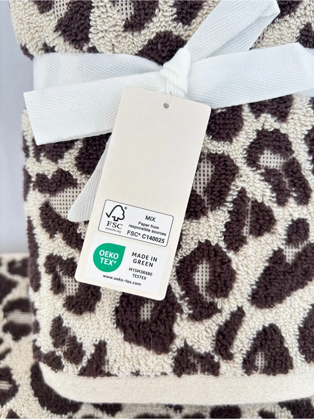 NWT Rachel Zoe Leopard Hand Towels Set of 2 Animal Cheetah Print MobWife
